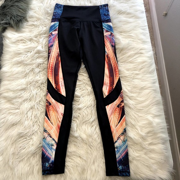 new orangetheory multicolored black leggings size x-small XS - Picture 1 of 3
